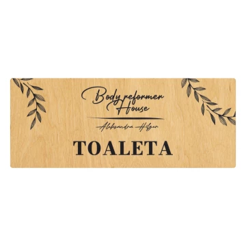 Holztafel - Toilette - TAB684