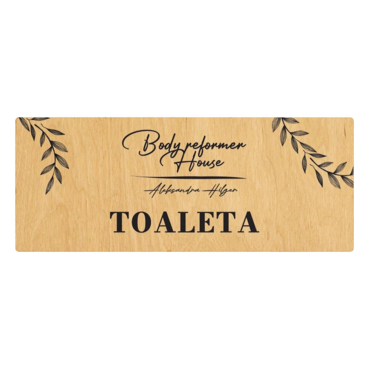 Holztafel - Toilette - TAB684