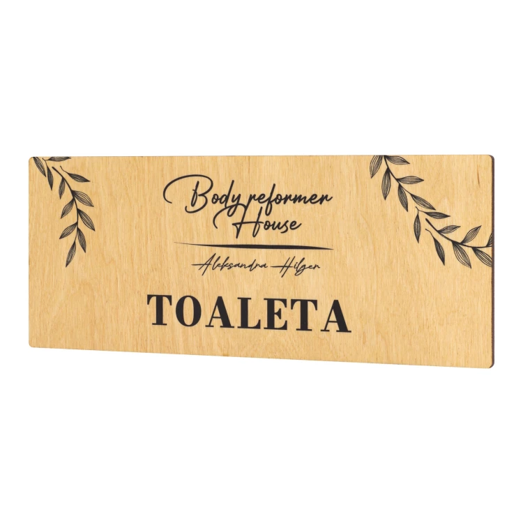Holztafel - Toilette - TAB684