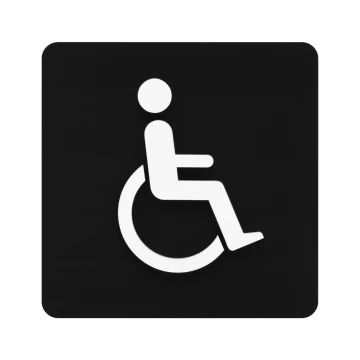 Konvexe Piktogrammtafel - WC für Menschen mit Behinderungen - TAB689