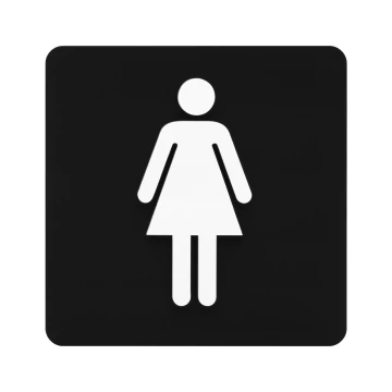 Piktogramm konvexes Schild - Damentoilette - TAB690
