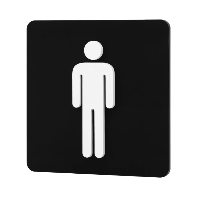 Konvexe Piktogramm-Plakette - Herrentoilette - TAB691