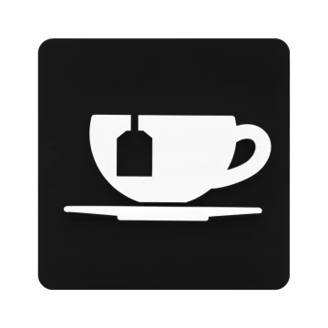 Konvexe Piktogramm-Tafel - cafe - TAB694