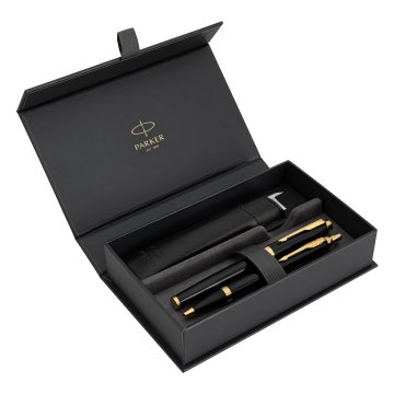 Parker IM Black GT Set - Füllfederhalter + Kugelschreiber mit Etui - PAR251