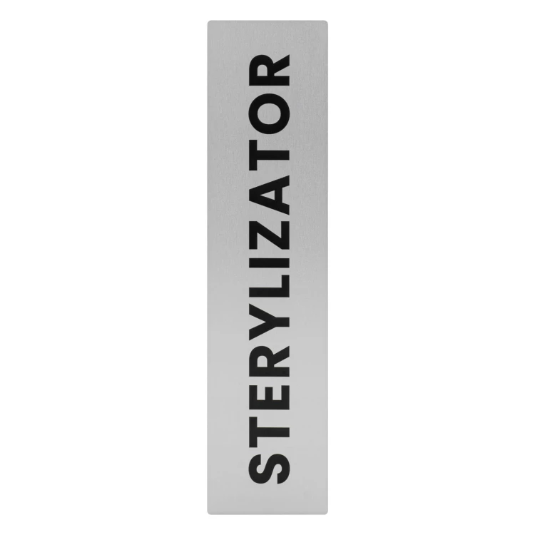 Informationsschild aus Aluminium - Sterilisator - 195x47mm - NANODRUK - TAN005