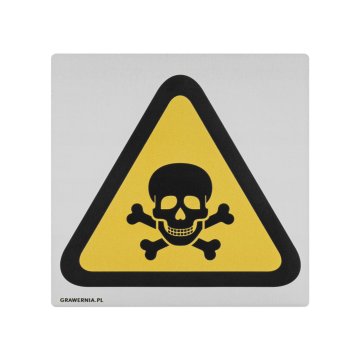 Warnung vor giftigen Stoffen - Informationsschild aus Aluminium - 80x80mm - NANODRUK - TAN011
