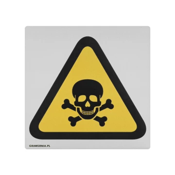 Warnung vor giftigen Stoffen - Informationsschild aus Aluminium - 80x80mm - NANODRUK - TAN011