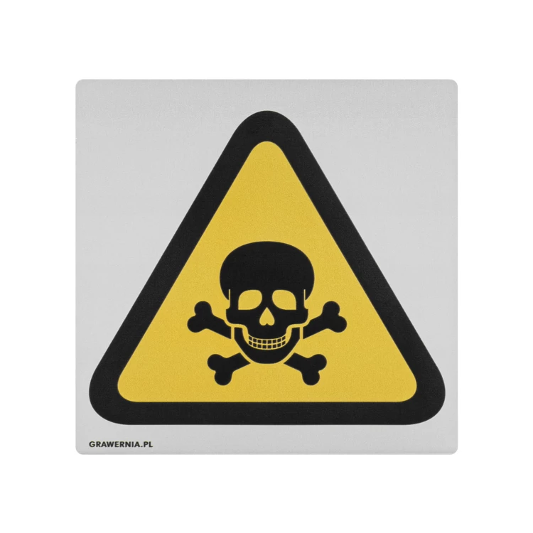 Warnung vor giftigen Stoffen - Informationsschild aus Aluminium - 80x80mm - NANODRUK - TAN011