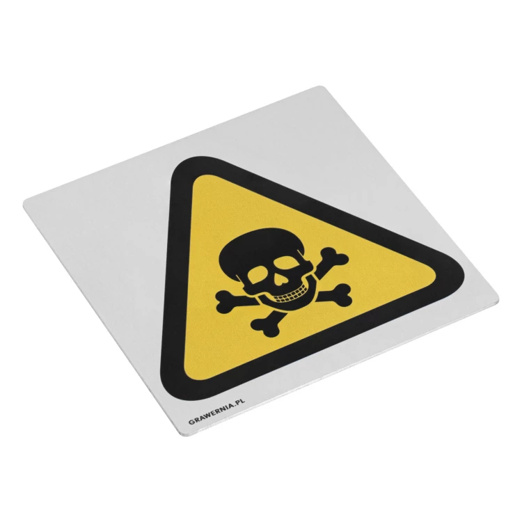 Warnung vor giftigen Stoffen - Informationsschild aus Aluminium - 80x80mm - NANODRUK - TAN011