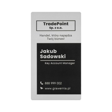 Aluminium Werbe-Visitenkarte - 90x50mm - NANODRUK - TAN015