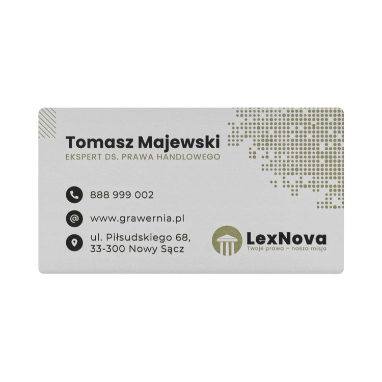 Aluminium Werbe-Visitenkarte - 90x50mm - NANODRUK - TAN016