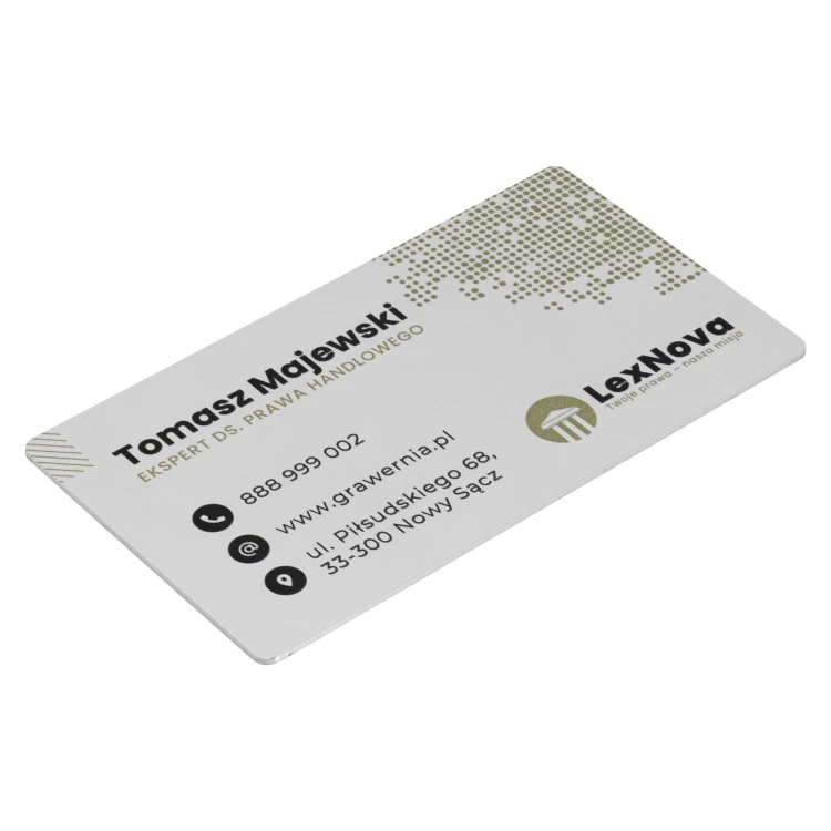 Aluminium Werbe-Visitenkarte - 90x50mm - NANODRUK - TAN016