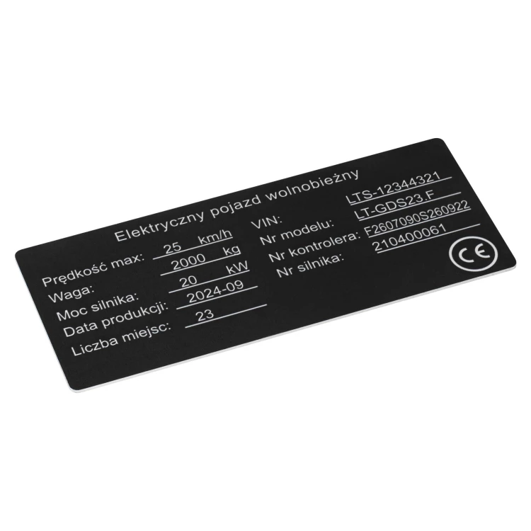 Namensschild aus Aluminium - 113x48mm - NANODRUK - TAN018