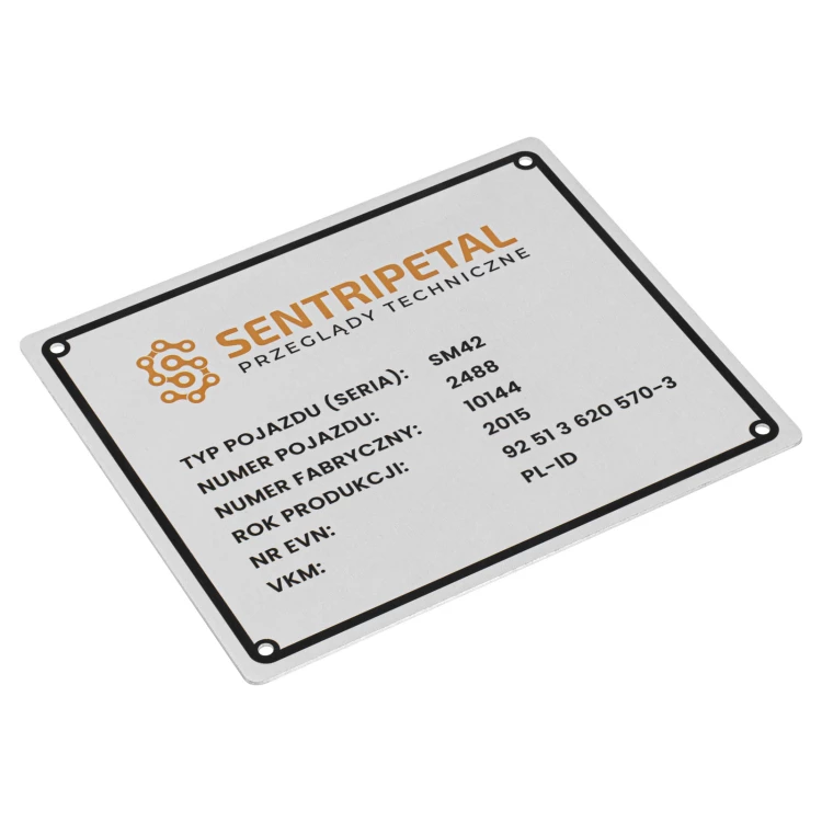 Namensschild aus Aluminium - 120x100mm - NANODRUK - TAN019