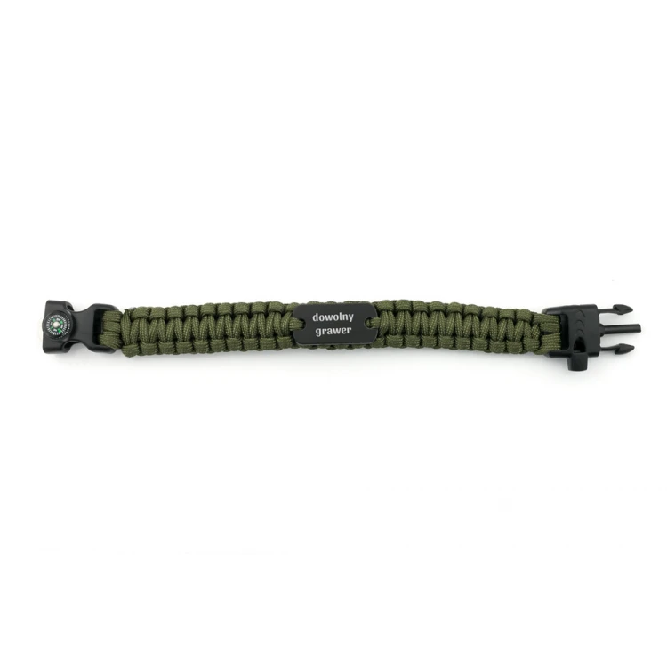 Rambo Überlebensarmband - grün mit Ihrer Gravur - BP120