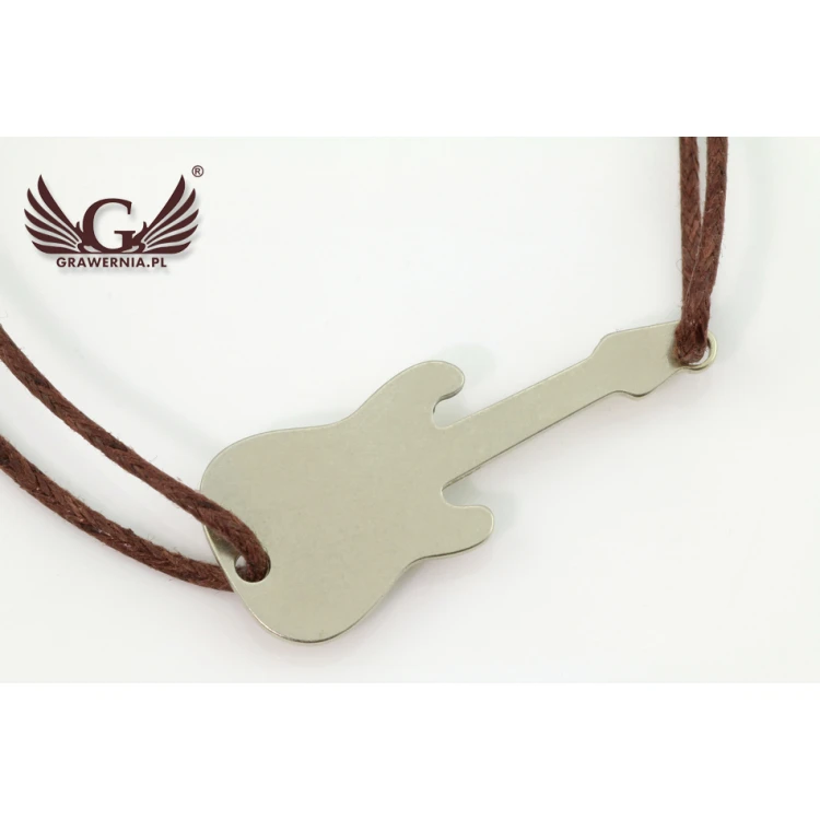 Seilarmband ELEKTRISCHE GITARRE - Neues Silber - BNS002