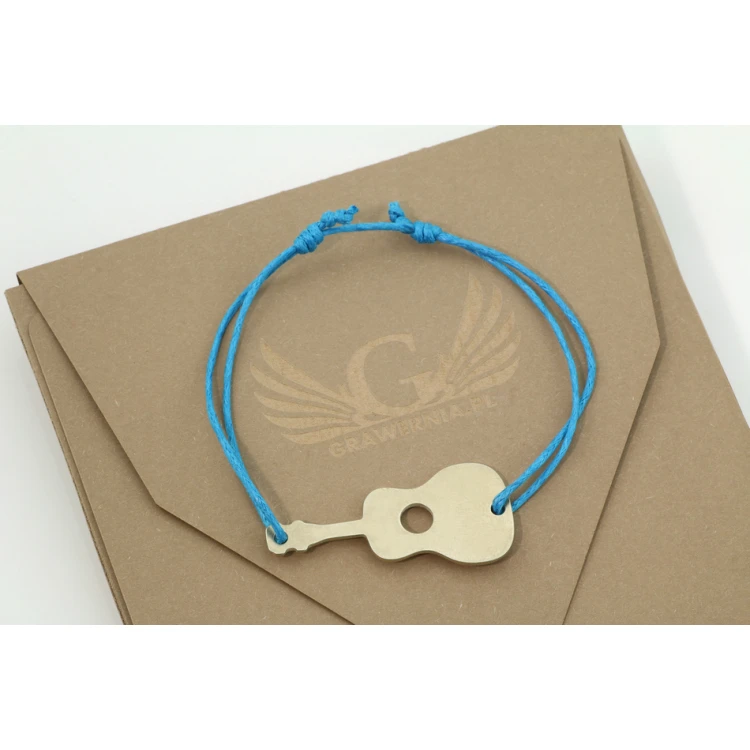 Armband aus Schnur KLASSISCHE GITARRE - Neues Silber - BNS007