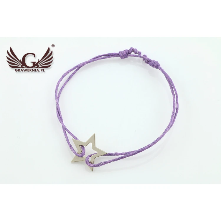 Schnurarmband STERNCHEN - Neues Silber - BNS003