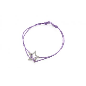Schnurarmband STERNCHEN - Neues Silber - BNS003