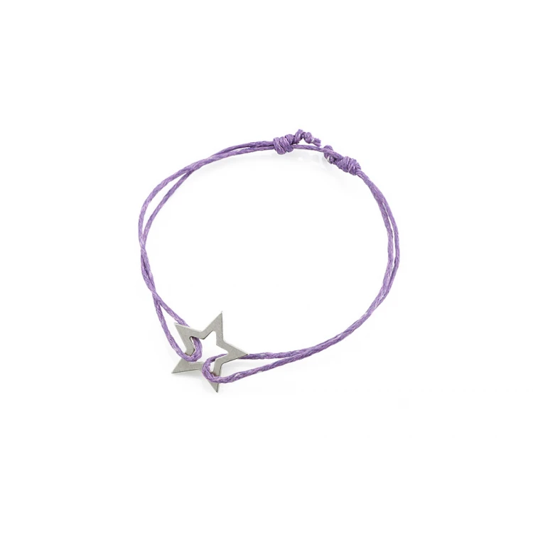 Schnurarmband STERNCHEN - Neues Silber - BNS003