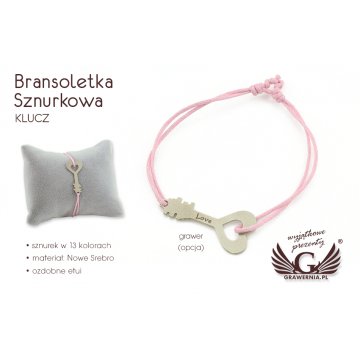 Seilarmband SCHLÜSSEL - Neues Silber - BNS008