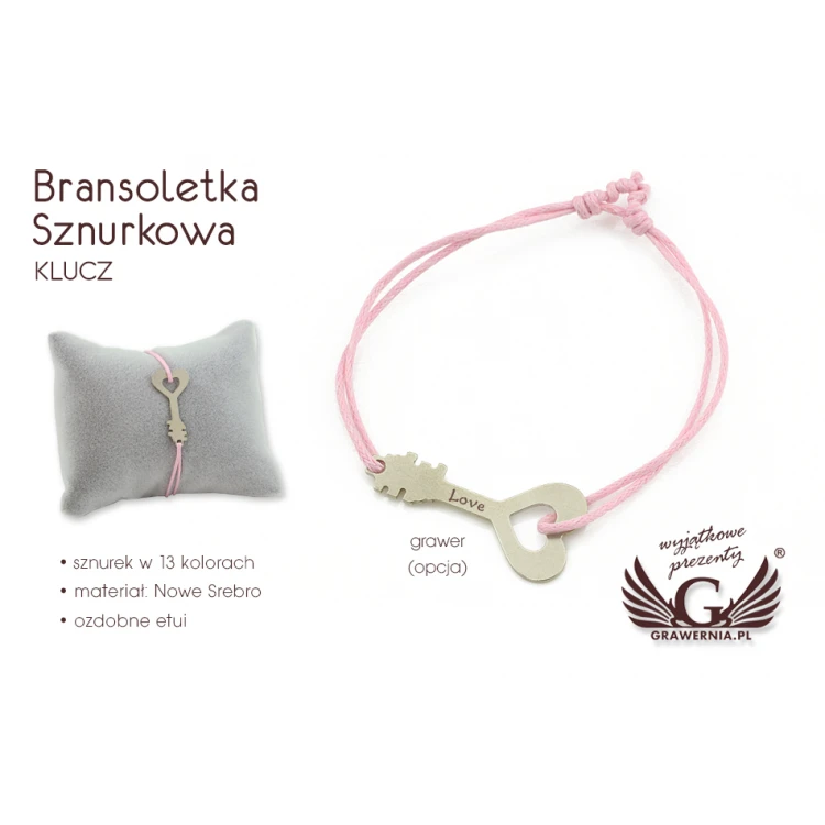 Seilarmband SCHLÜSSEL - Neues Silber - BNS008