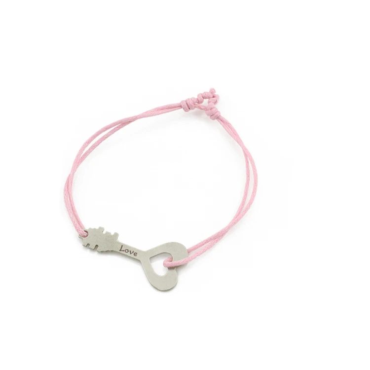 Seilarmband SCHLÜSSEL - Neues Silber - BNS008