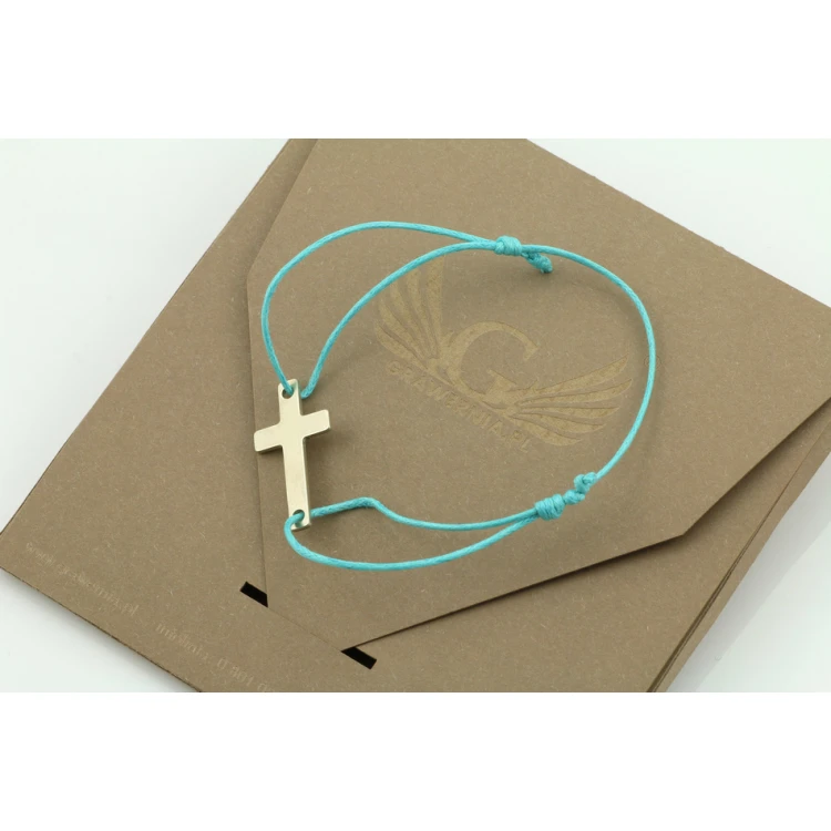 Seilarmband KREUZ - Neues Silber - BNS005