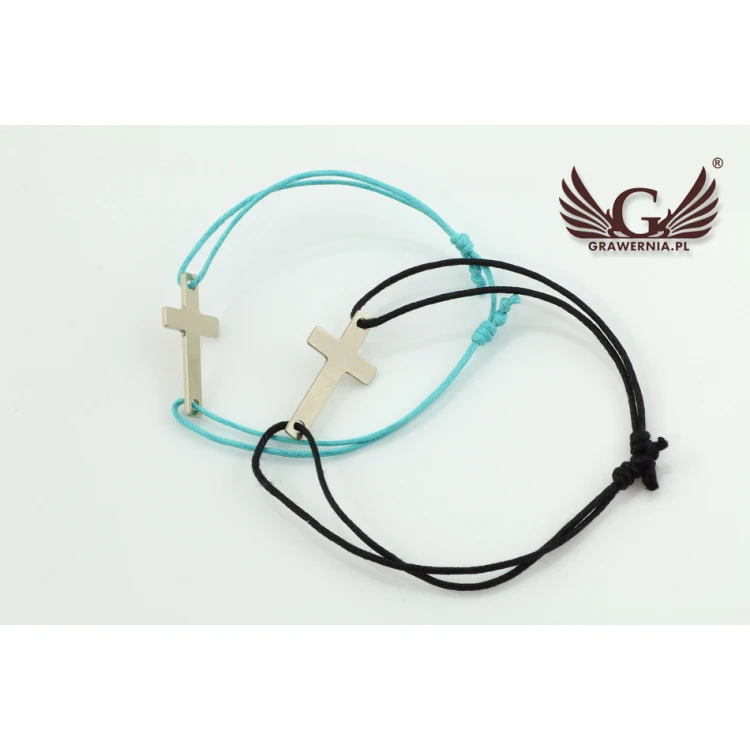Seilarmband KREUZ - Neues Silber - BNS005