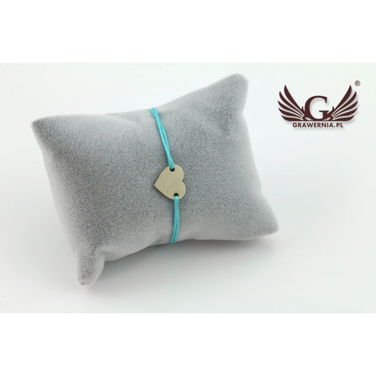 Kordelarmband HERZ - Neues Silber - BNS010