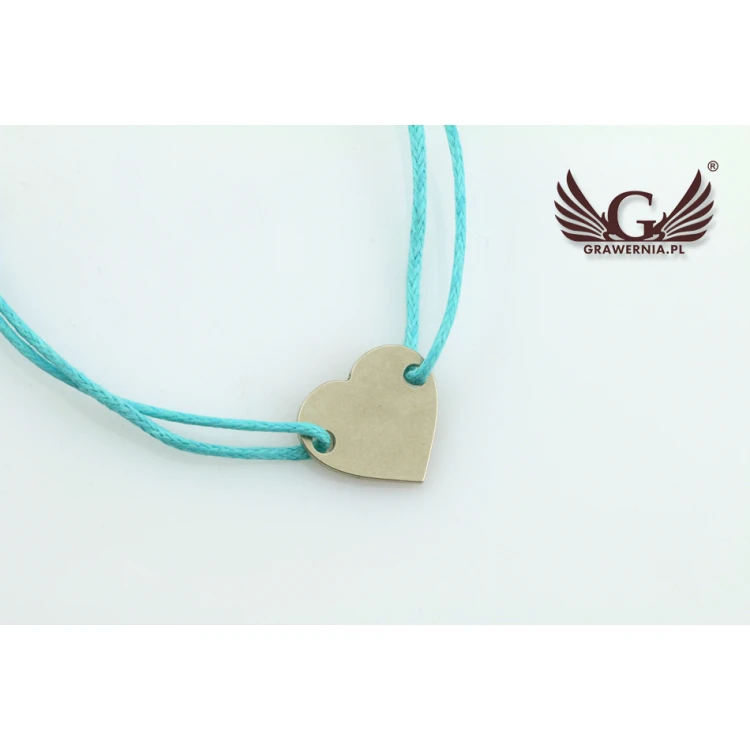 Kordelarmband HERZ - Neues Silber - BNS010