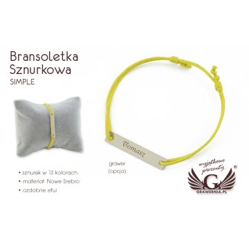 Seilarmband SIMPLE - Neues Silber - BNS013