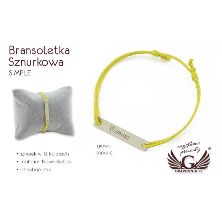 Seilarmband SIMPLE - Neues Silber - BNS013