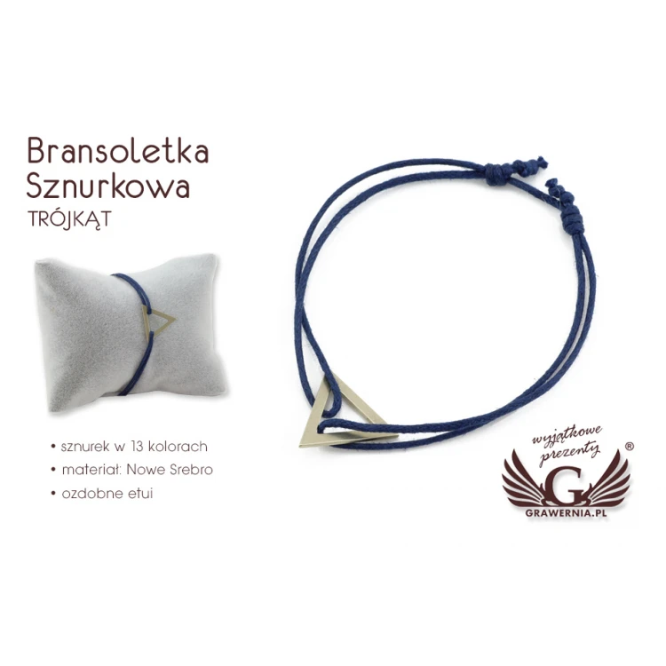 Seilarmband DREIECK - Neues Silber - BNS006