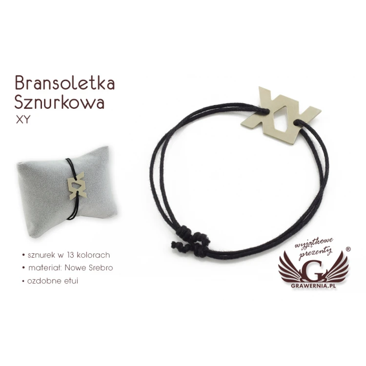 XY Kordelarmband - Neues Silber - BNS014