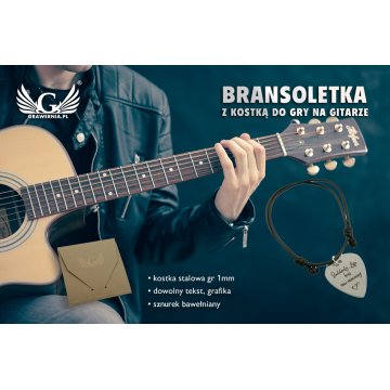 Schnurarmband mit Gitarren-Plektrum