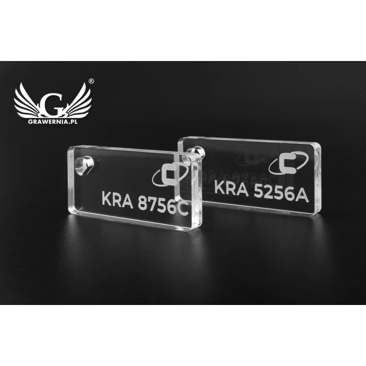 Acryl Schlüsselanhänger - SPLIT - Fahrzeugidentifikator, Kennzeichennummern auf Schlüsselanhängern - BA028