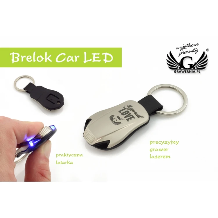 Schlüsselanhänger Car LED - mit Gravur - BP55