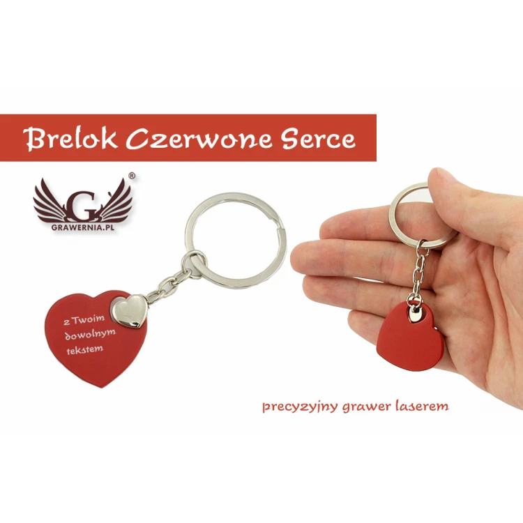 SCHLÜSSELANHÄNGER ROTES HERZ - mit Deiner Gravur - BP11