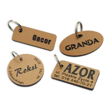 Hundeanhänger - GOLDMAT - beidseitig graviertes Laminat - BDZ001