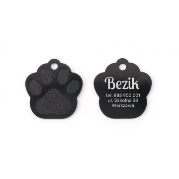 Anhänger für Hund und Katze - GROßE SCHWARZE PFOTE - BDZ005