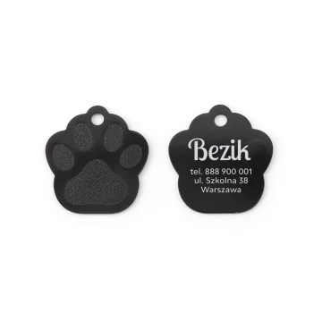Anhänger für Hund und Katze - GROßE SCHWARZE PFOTE - BDZ005