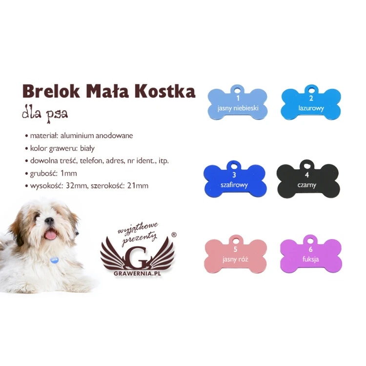 Anhänger für Hund und Katze - KLEINER WÜRFEL - BDZ003