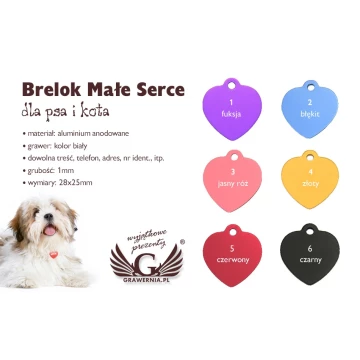 Anhänger für Hund und Katze - KLEINES HERZ - BDZ007