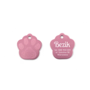 Anhänger für Hund und Katze - ROSA KLEINE PFOTE - BDZ006