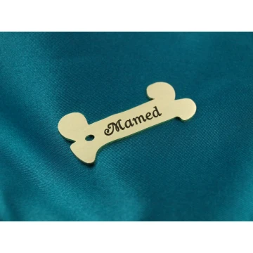 Anhänger für Hunde - WÜRFEL K2 - beidseitig graviertes Metall