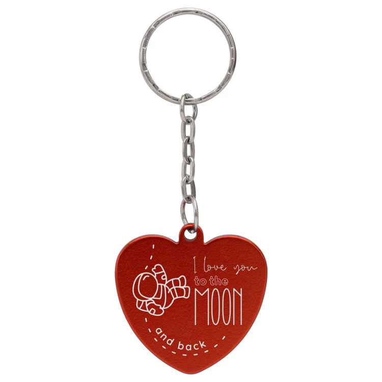 Schlüsselanhänger in Herzform - Geschenk zum Valentinstag - Größe 40x40 mm - BRL041