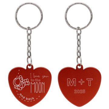 Schlüsselanhänger in Herzform - Geschenk zum Valentinstag - Größe 40x40 mm - BRL041