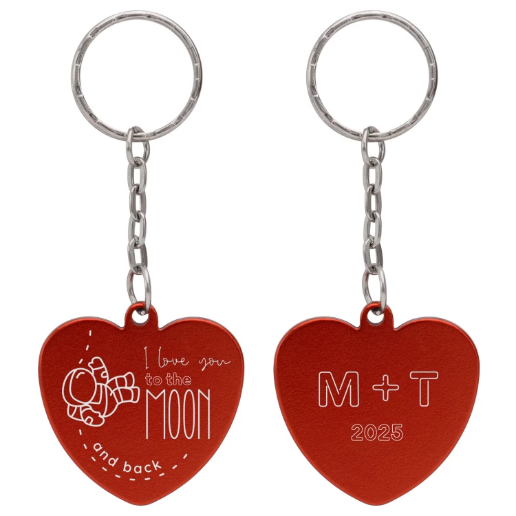 Schlüsselanhänger in Herzform - Geschenk zum Valentinstag - Größe 40x40 mm - BRL041