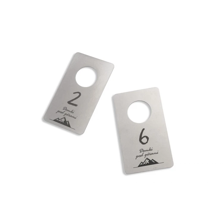 Schlüsselanhänger für Garderobe Aspen - Stahl 1mm dick, Maße 45x80mm - BM039
